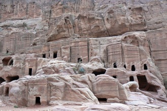 dozens of smaller tombs